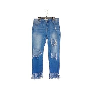 Cello Jeans distressed frayed hem
